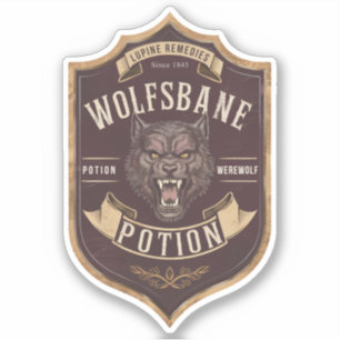 Wolfsbane Potion Label Sticker