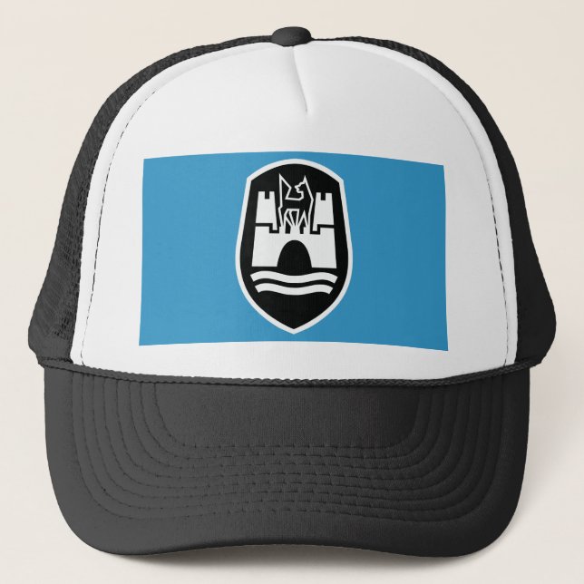 Wolfsburg Coat of Arms (black white) Trucker Hat (Front)