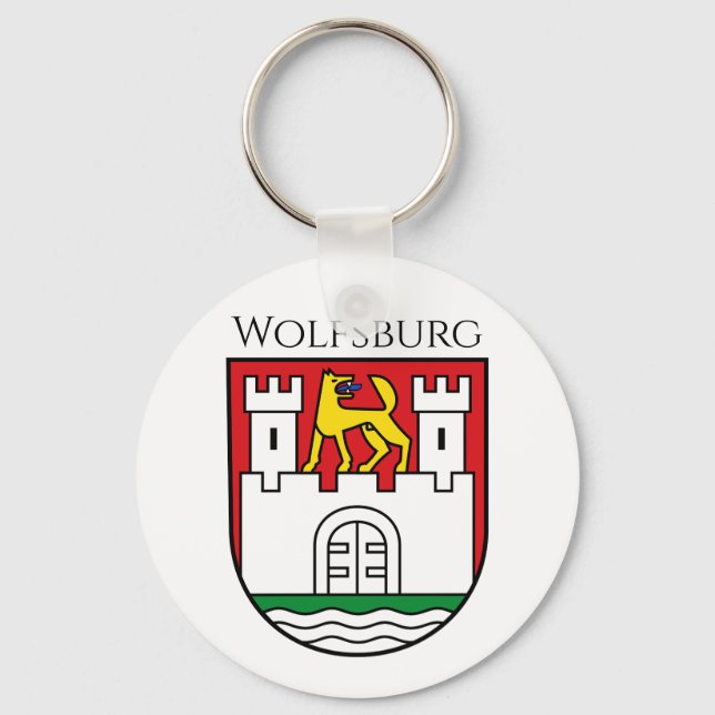 Wolfsburg coat of arms, Germany Keychain (Front)