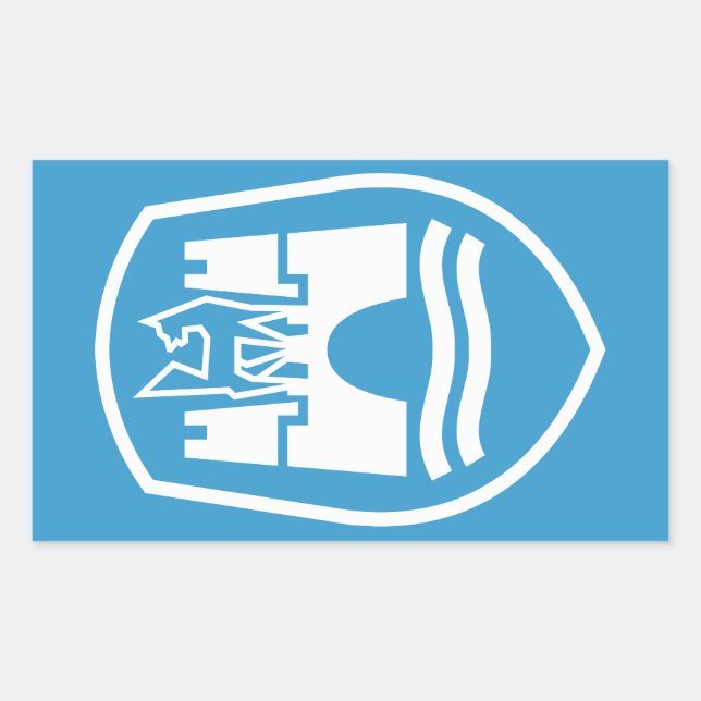 Wolfsburg Coat of Arms (white) Rectangular Sticker (Front)