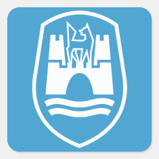 Wolfsburg Coat of Arms (white) Square Sticker
