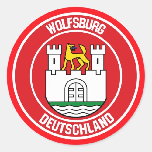 Wolfsburg Round Emblem Classic Round Sticker