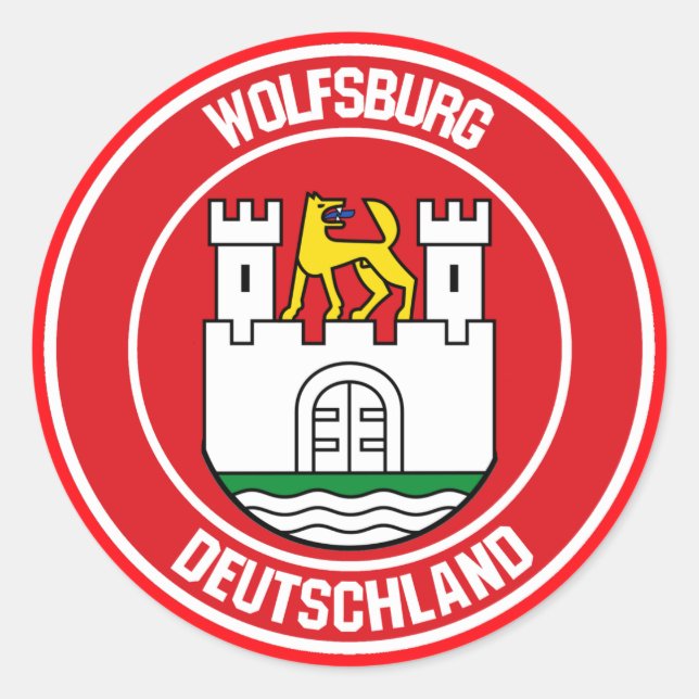 Wolfsburg Round Emblem Classic Round Sticker (Front)
