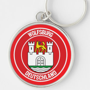 Wolfsburg Round Emblem Keychain