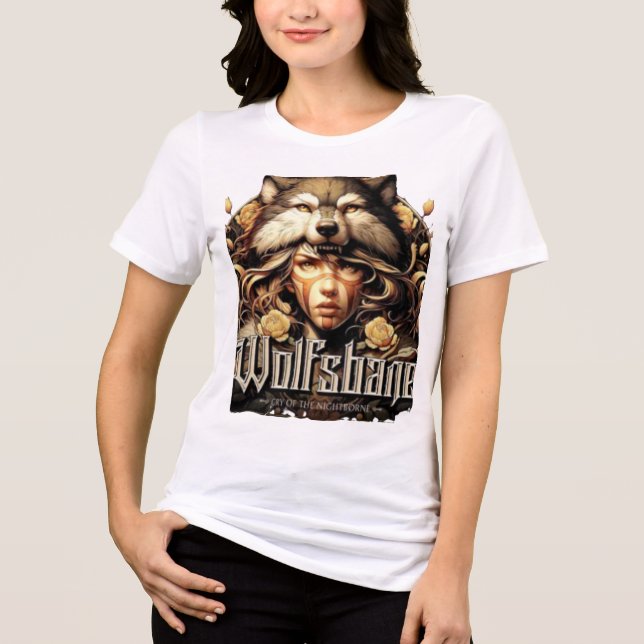 Wolfshane evokes the mystique of untamed wildernes Tri-Blend shirt (Front)
