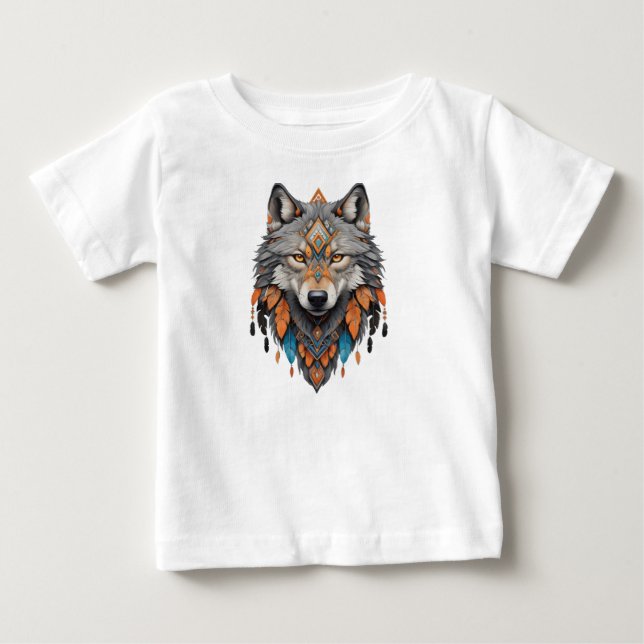 wolf'sYellowstone National Park Wolf Mountains Vin Baby T-Shirt (Front)