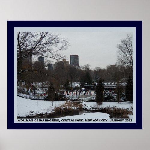 Wollman Ice Skating Rink Central Park NYC  Poster