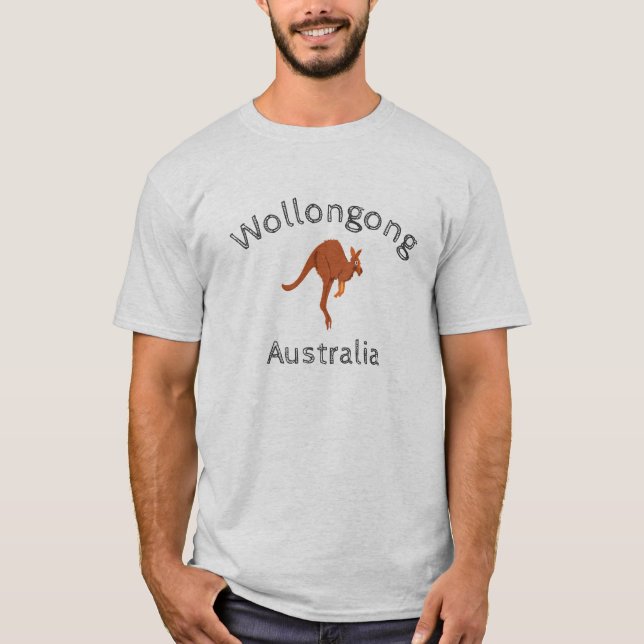 Wollongong Australia Kangaroo 4 T-Shirt (Front)