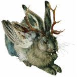 Wolpertinger Cutout Magnet/Sculpture<br><div class="desc">The Wolpertinger is a fictional animal said to inhabit the alpine forests of Bavaria in Germany. It has a body comprised from various animal parts – generally wings,  antlers,  and fangs,  all attached to the body of a small mammal.</div>