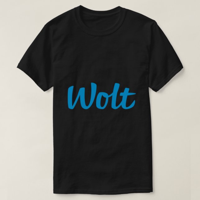 Wolt logo blue Food Delivery Classic T-Shirt Essen (Design Front)
