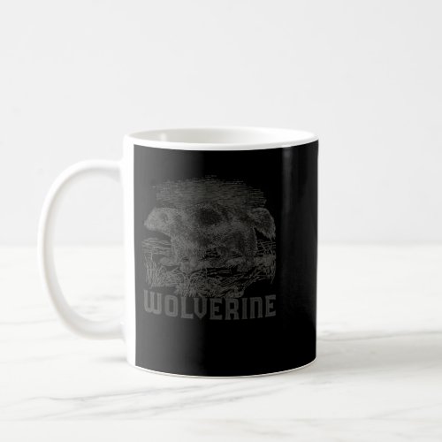 Wolverine Art Wild Animal Skunk Bear Mammal Habita Coffee Mug