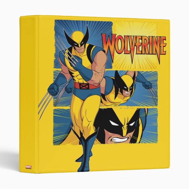 Wolverine Character Panel Graphic 3 Ring Binder (Front/Spine)