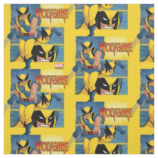 Wolverine Character Panel Graphic Fabric