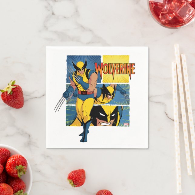 Wolverine Character Panel Graphic Napkins (Insitu)