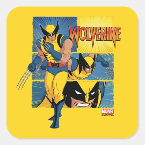 Wolverine Character Panel Graphic Square Sticker