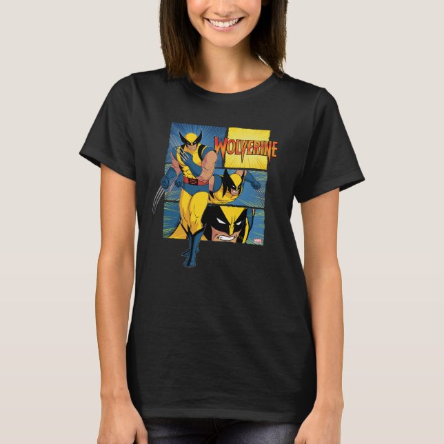 Wolverine Character Panel Graphic T-Shirt (Front)