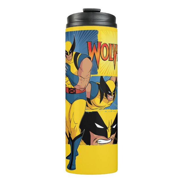 Wolverine Character Panel Graphic Thermal Tumbler (Front)