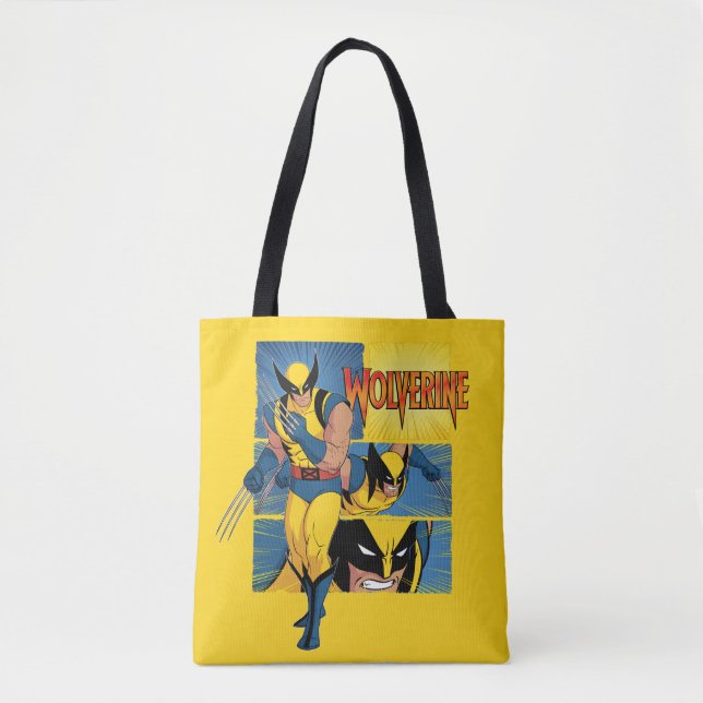 Wolverine Character Panel Graphic Tote Bag (Front)