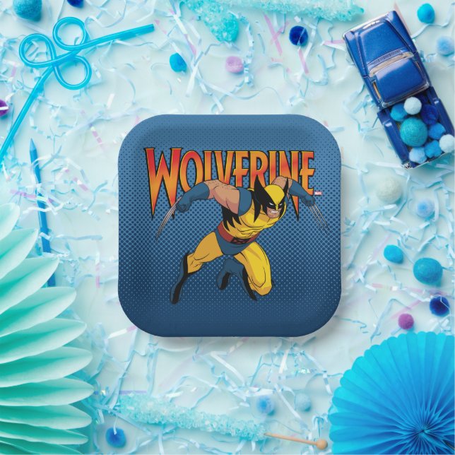 Wolverine Character Pose Paper Plates (Party)