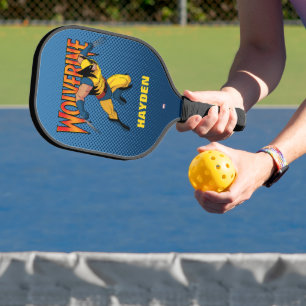 Wolverine Character Pose Pickleball Paddle