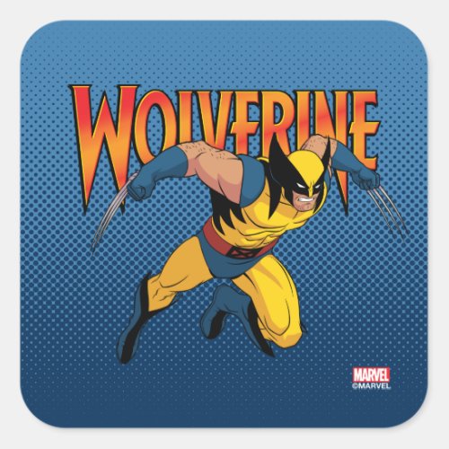 Wolverine Character Pose Square Sticker