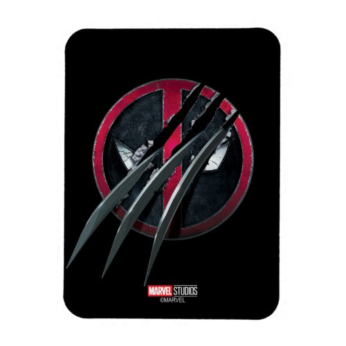 Wolverine Claws Slashing Deadpool Icon Magnet
