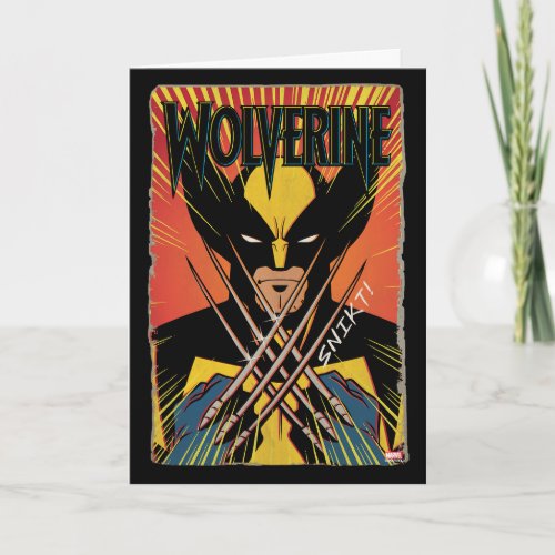 Wolverine Comic Book Cover Style Graphic Card