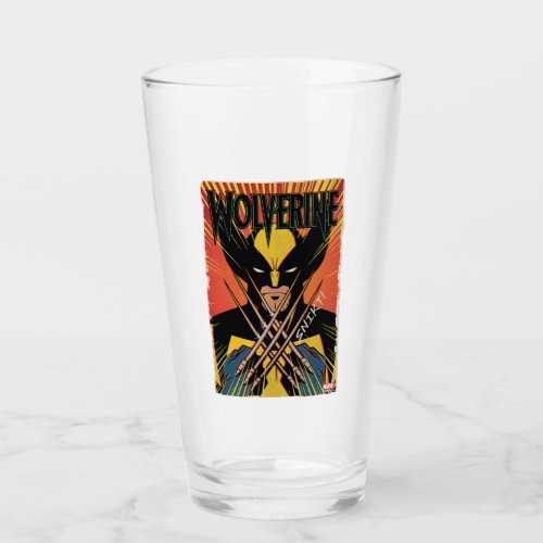 Wolverine Comic Book Cover Style Graphic Glass