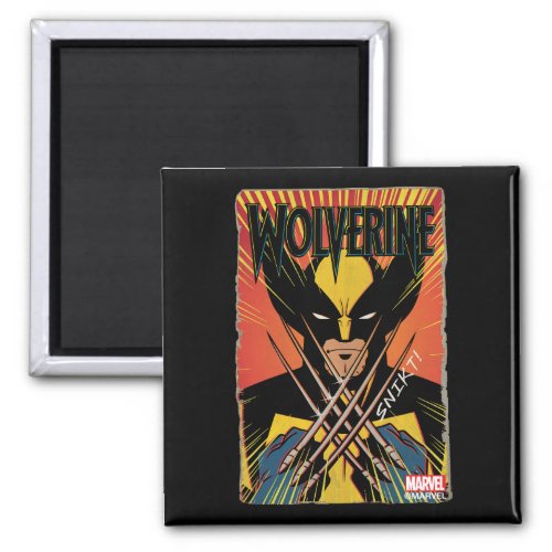 Wolverine Comic Book Cover Style Graphic Magnet