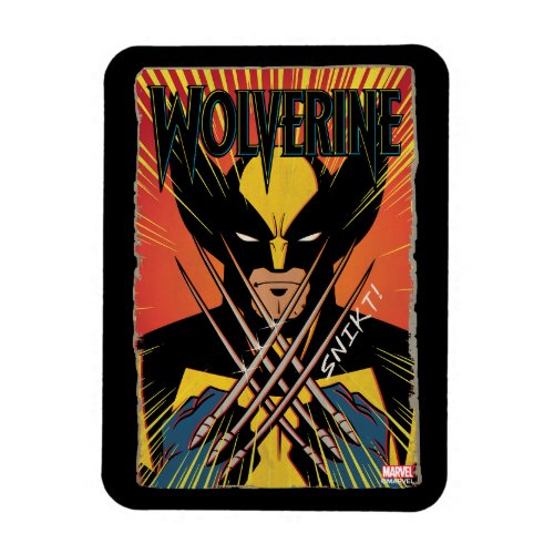 Wolverine Comic Book Cover Style Graphic Magnet