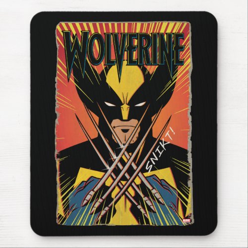 Wolverine Comic Book Cover Style Graphic Mouse Pad