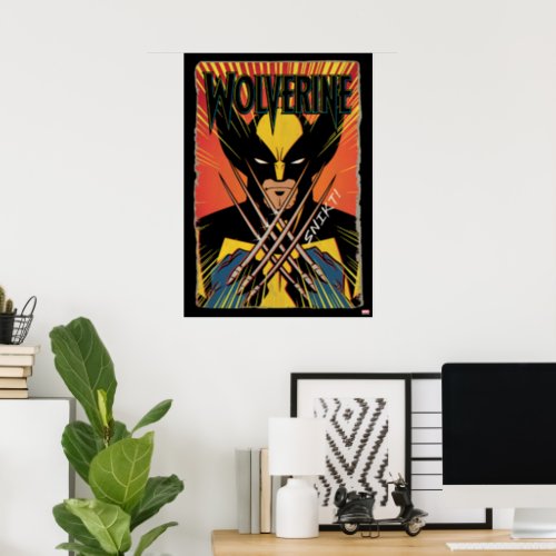 Wolverine Comic Book Cover Style Graphic Poster