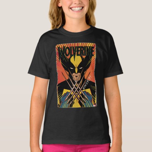 Wolverine Comic Book Cover Style Graphic T_Shirt