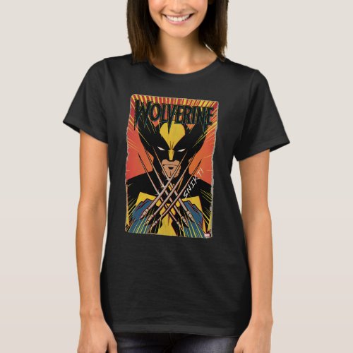Wolverine Comic Book Cover Style Graphic T_Shirt