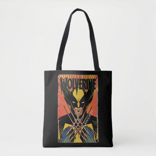 Wolverine Comic Book Cover Style Graphic Tote Bag