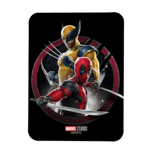 Wolverine  Deadpool in Slashed Icon Magnet