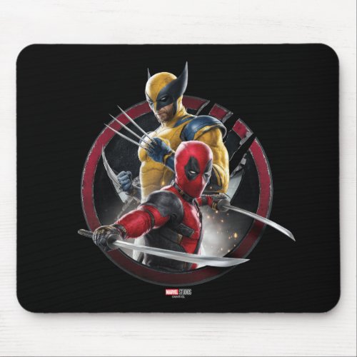 Wolverine  Deadpool in Slashed Icon Mouse Pad