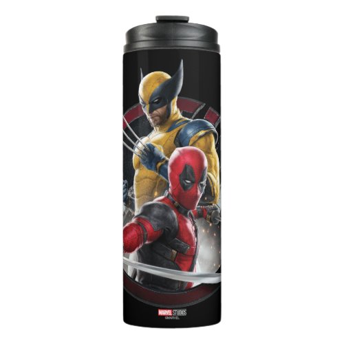 Wolverine  Deadpool in Slashed Icon Thermal Tumbler