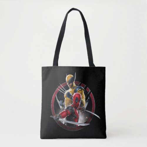 Wolverine  Deadpool in Slashed Icon Tote Bag