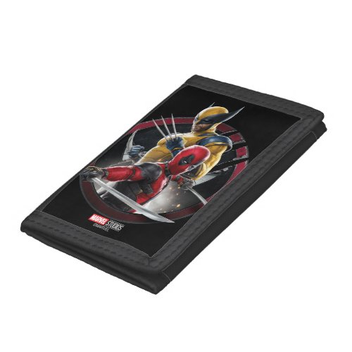Wolverine  Deadpool in Slashed Icon Trifold Wallet