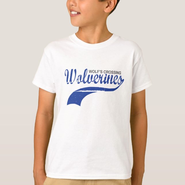 Wolverines Baseball Raglan Boys T-Shirt (Front)