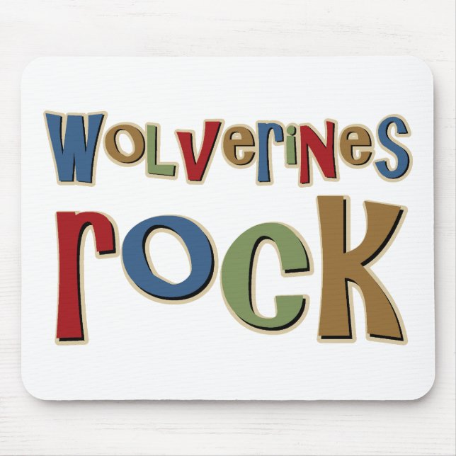 Wolverines Rock Mouse Pad (Front)