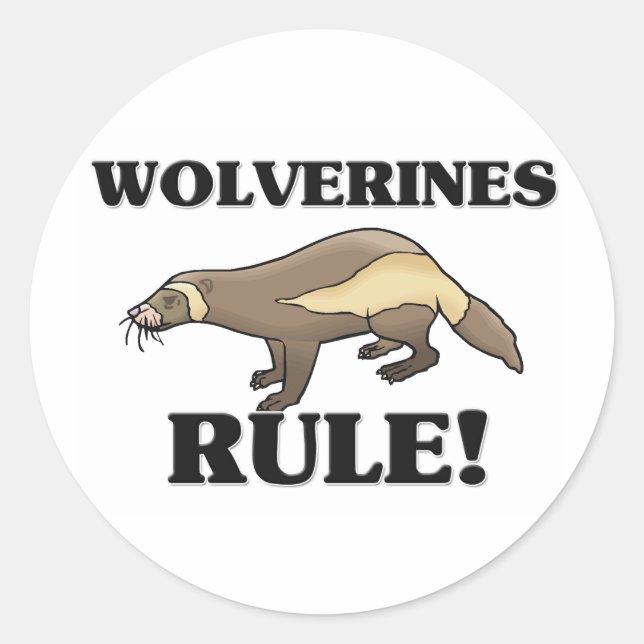 WOLVERINES Rule! Classic Round Sticker (Front)