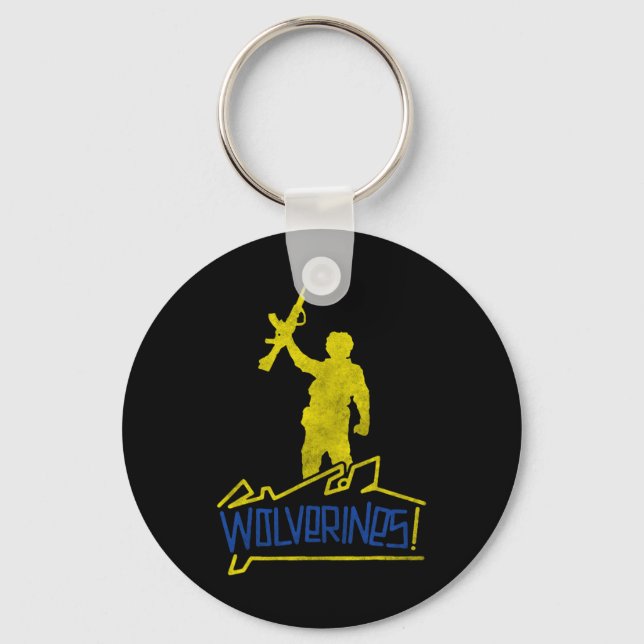 Wolverines Support Ukraine  Keychain (Front)