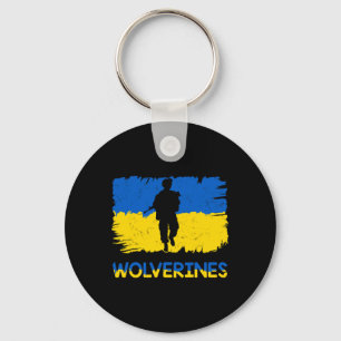 Wolverines Support Ukraine Support Ukraine Stand W Keychain