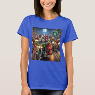 Wolves and Bears Riding for Christmas T-Shirt