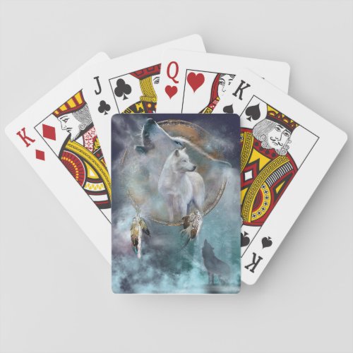 Wolves and Dream Catcher Playing Cards