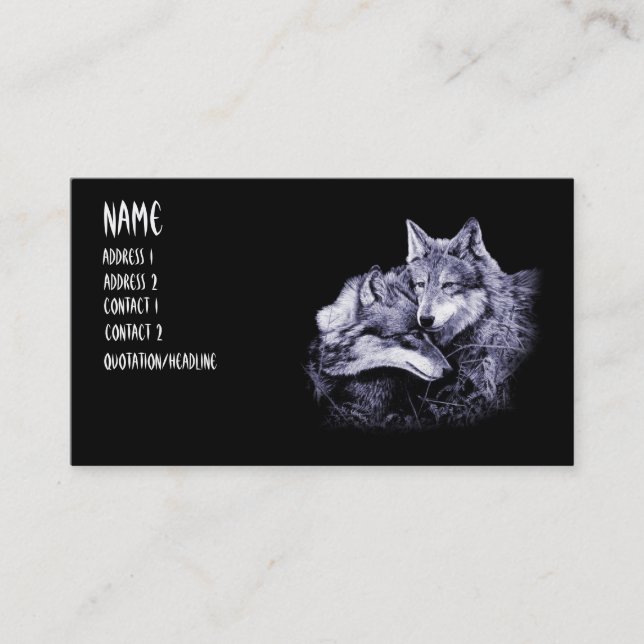 wolves business cards (Front)