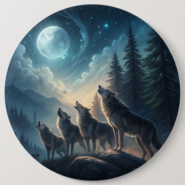 wolves button (Front)