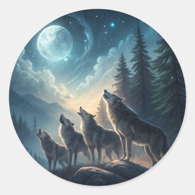 Wolves Classic Round Sticker (Front)